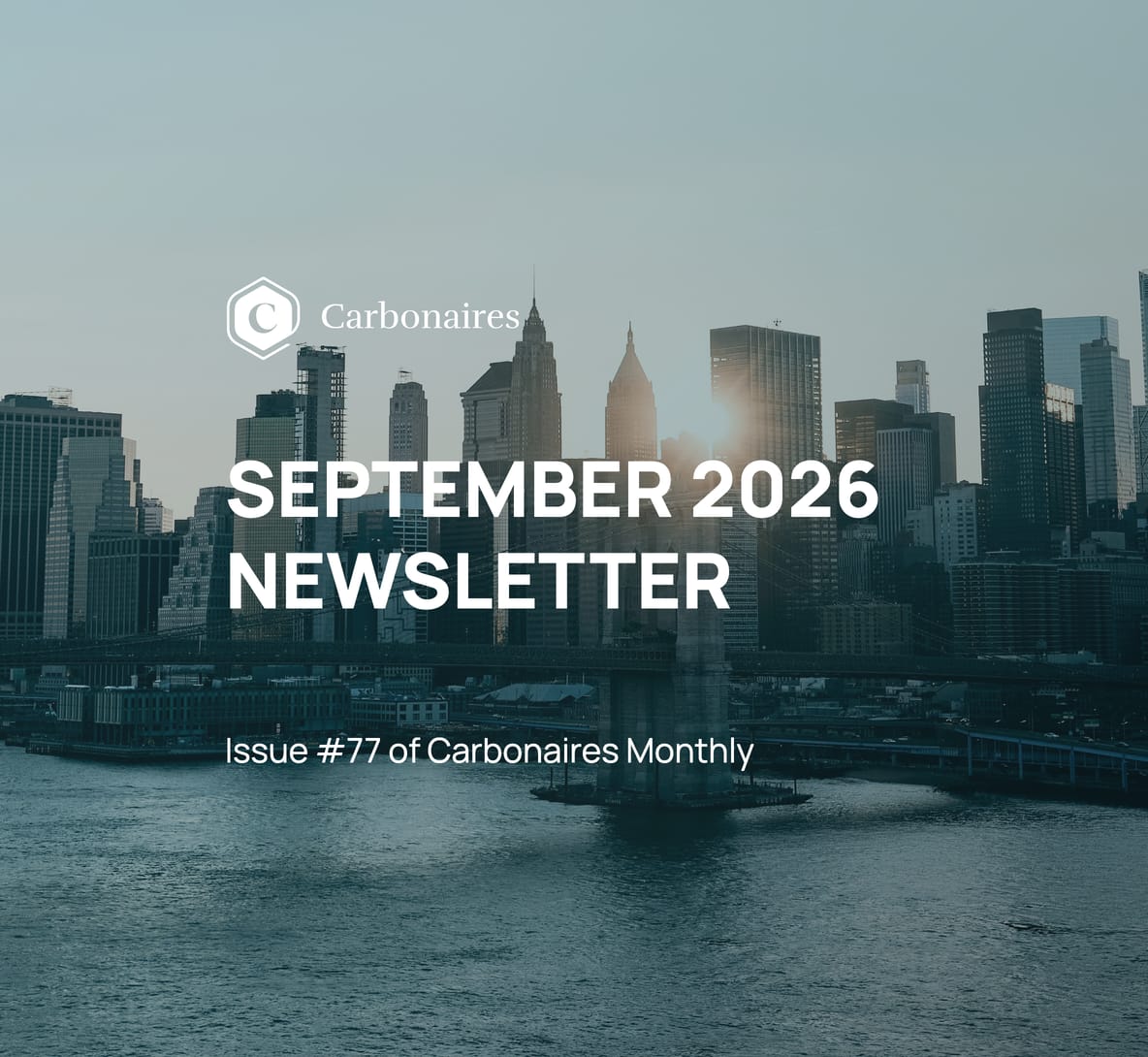 Carbonaires Monthly Newsletter — Issue #77, September 2026