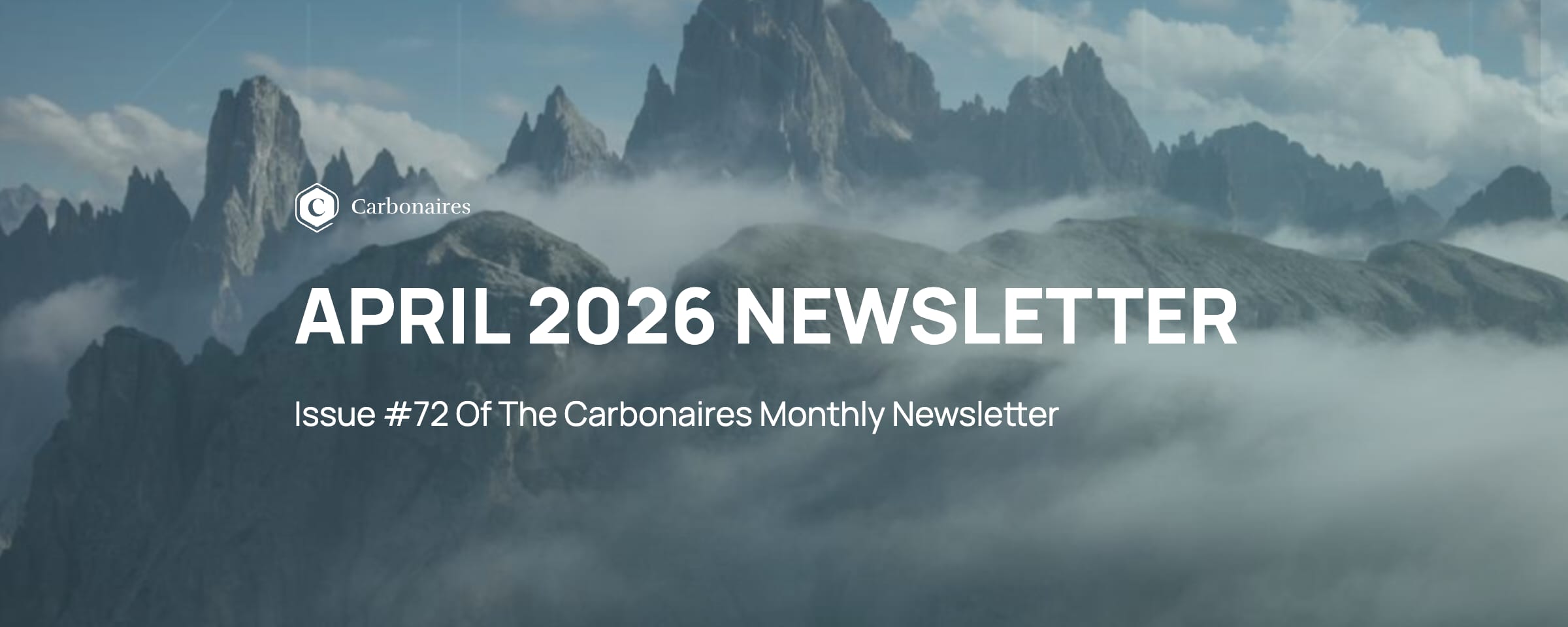 Carbonaires Monthly Newsletter — Issue #72, April 2026