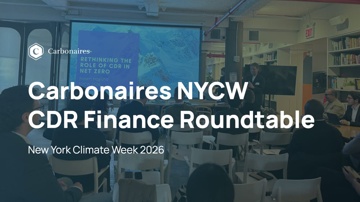 Carbonaires NYCW CDR Finance Roundtable, New York Climate Week 2026